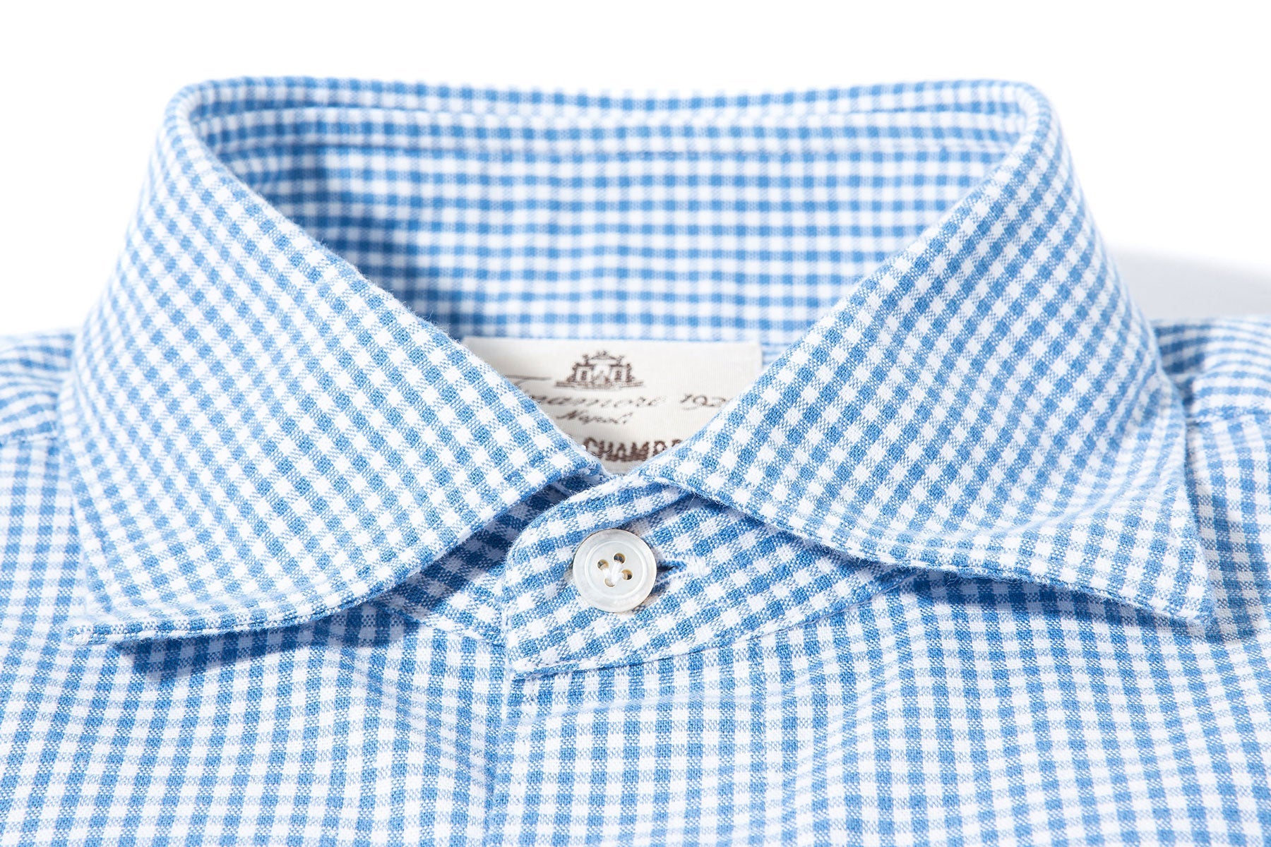 Hexie Cotton Check in Blue | Mens - Shirts - Dress | Finamore Napoli