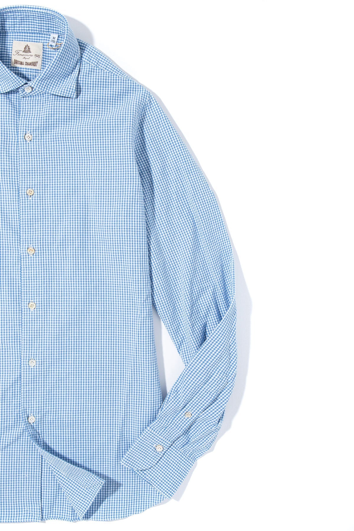 Hexie Cotton Check in Blue | Mens - Shirts - Dress | Finamore Napoli