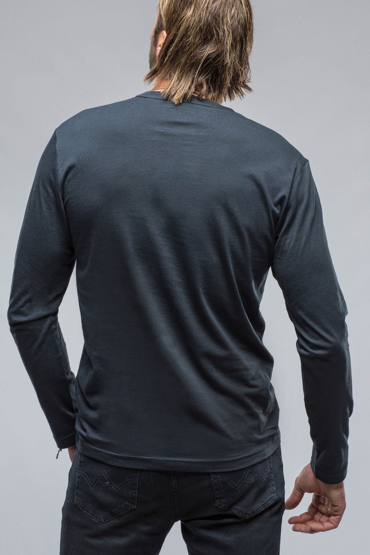 Georg Roth Brea LS Crew in Navy Mens - Shirts - T-Shirts