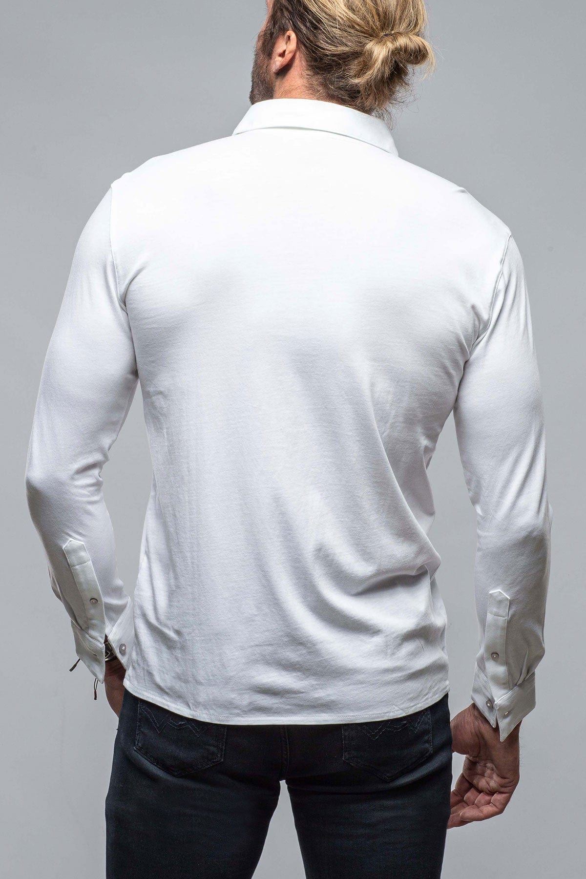 Georg Roth Cambria Button Up Polo in White | Mens - Shirts - Polos