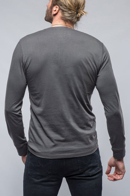 Georg Roth Coronado Cotton LS Henley in Grey | Mens - Shirts - T-Shirts