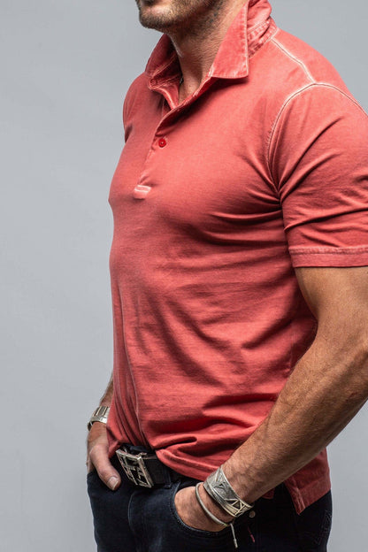 Cruz Cotton Polo in Brick - AXEL'S