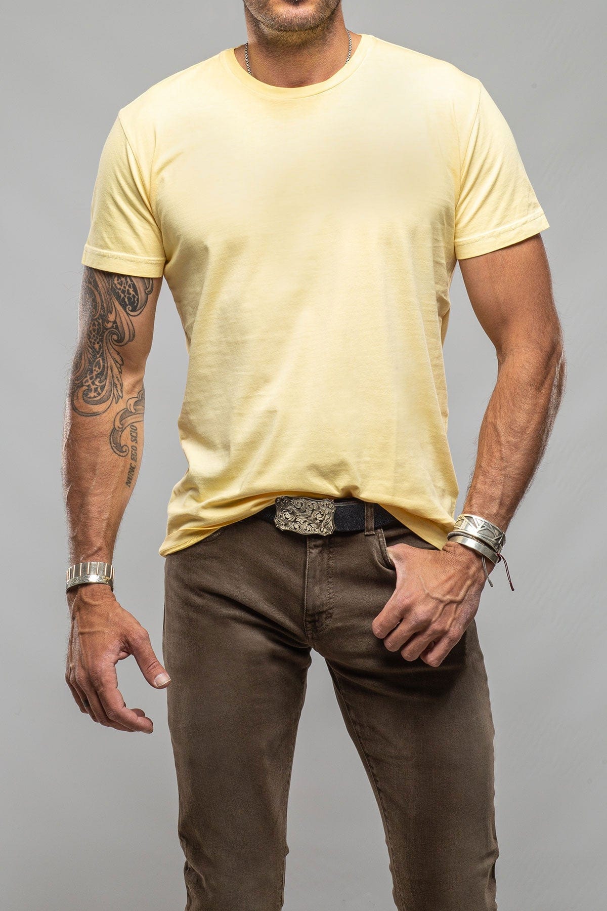 Georg Roth Pismo Cotton T In Yellow | Mens - Shirts - T-Shirts