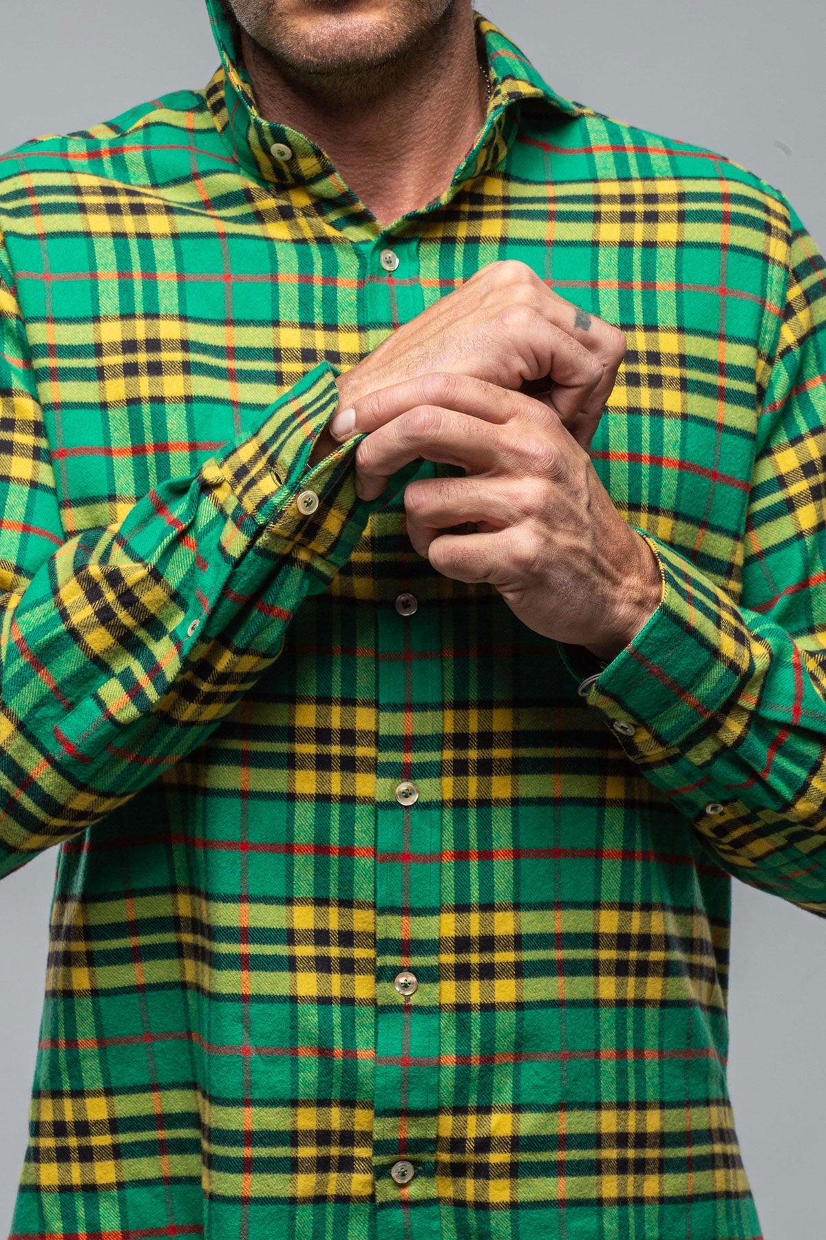 Giannetto Portofino Camdon Shirt in Green Mens - Shirts - Dress