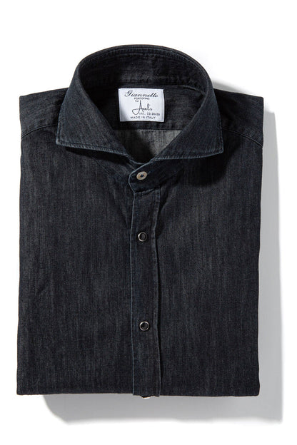 Giannetto Portofino Rivers Denim Snap Shirt Mens - Shirts - Outpost
