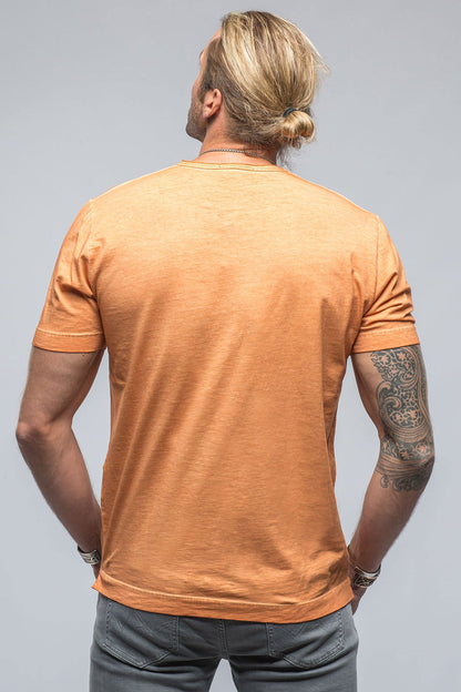 Gimo's Cotton York Crew Neck in Orange Mens - Shirts - T-Shirts