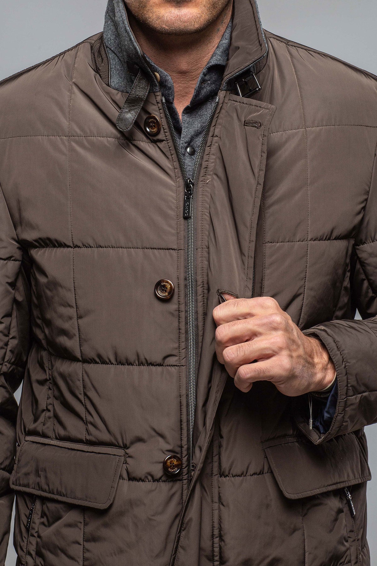 Gimo's Edison Quilted Jacket In Military Warehouse - Mens - Outerwear - Cloth