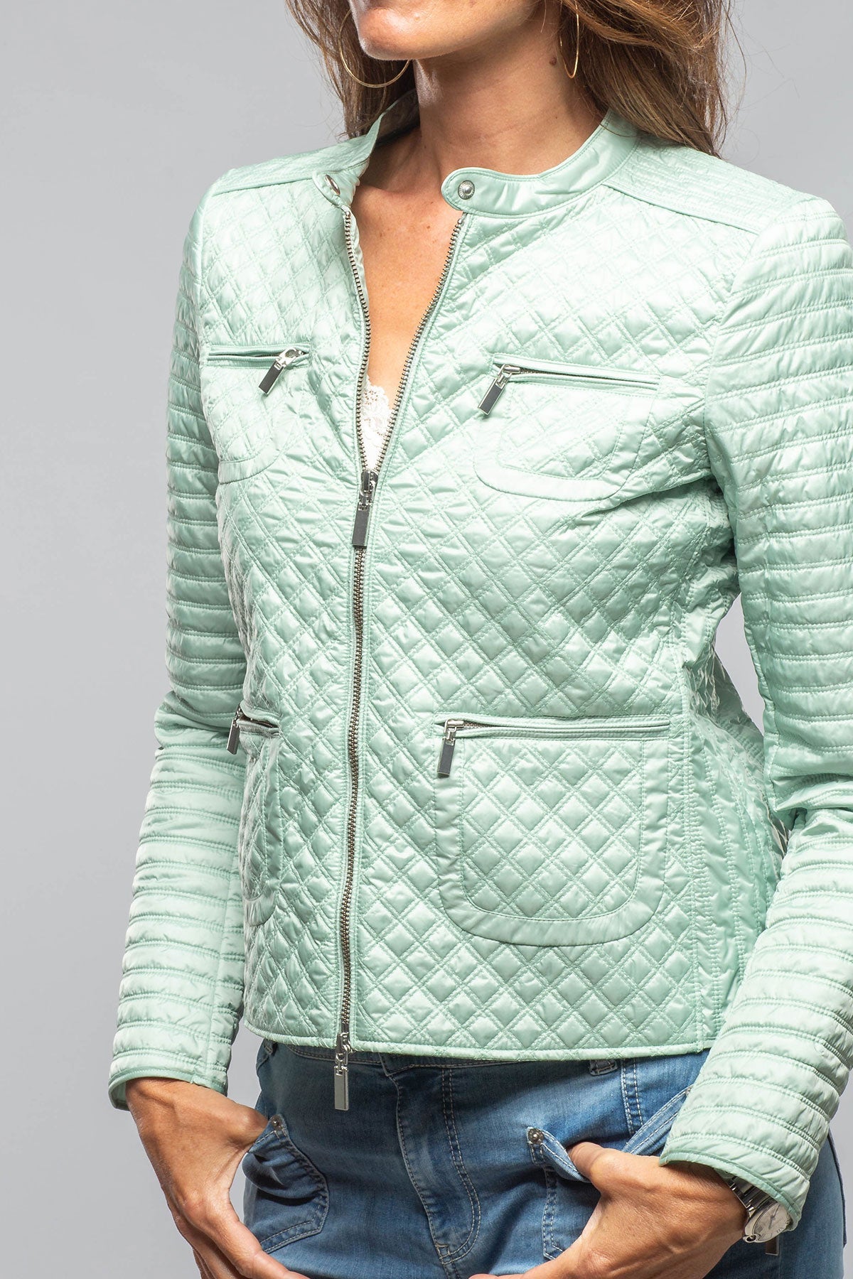 Gimo's Eliza Micro Puff In Mint Warehouse - Ladies - Outerwear - Cloth