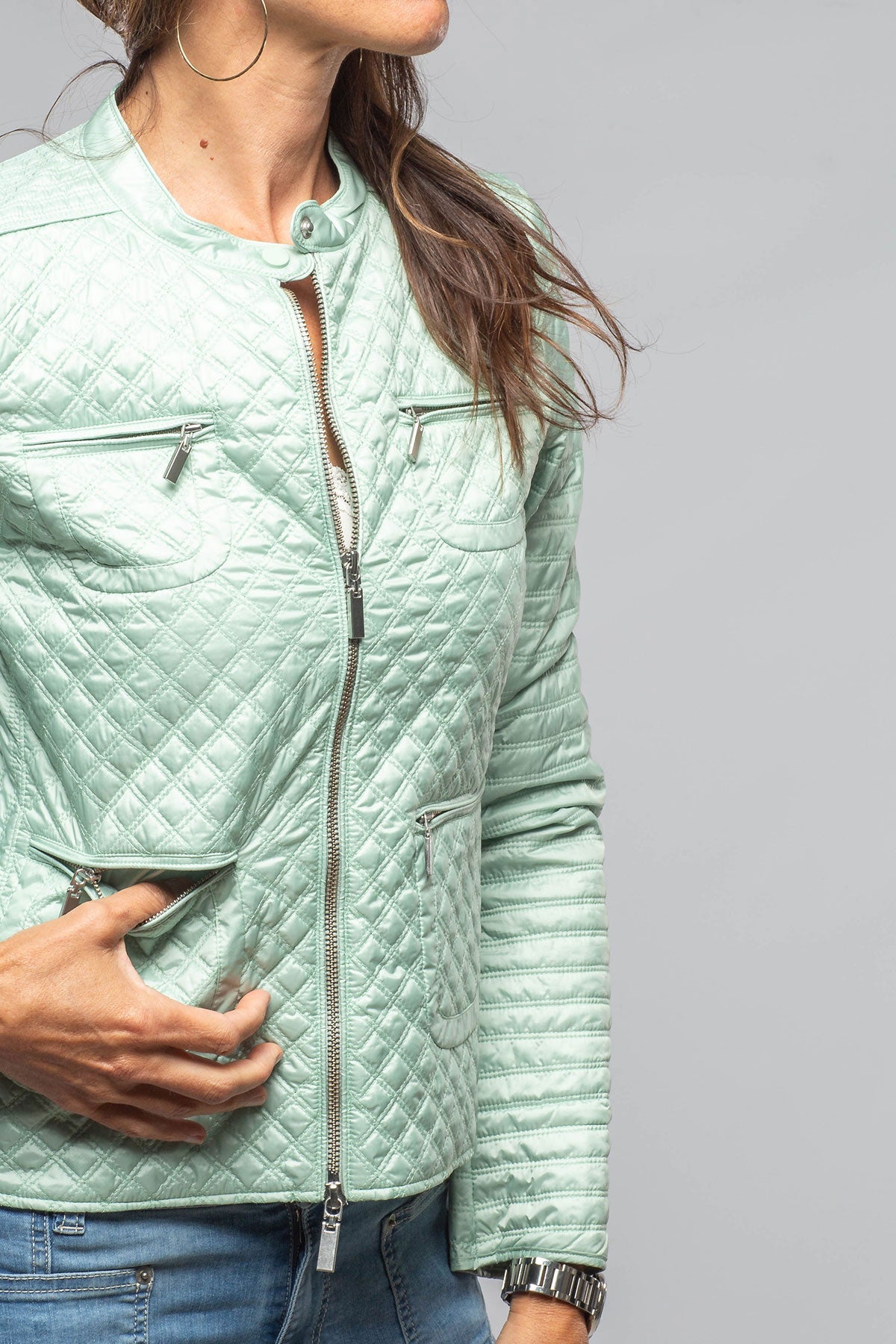 Gimo's Eliza Micro Puff In Mint Warehouse - Ladies - Outerwear - Cloth