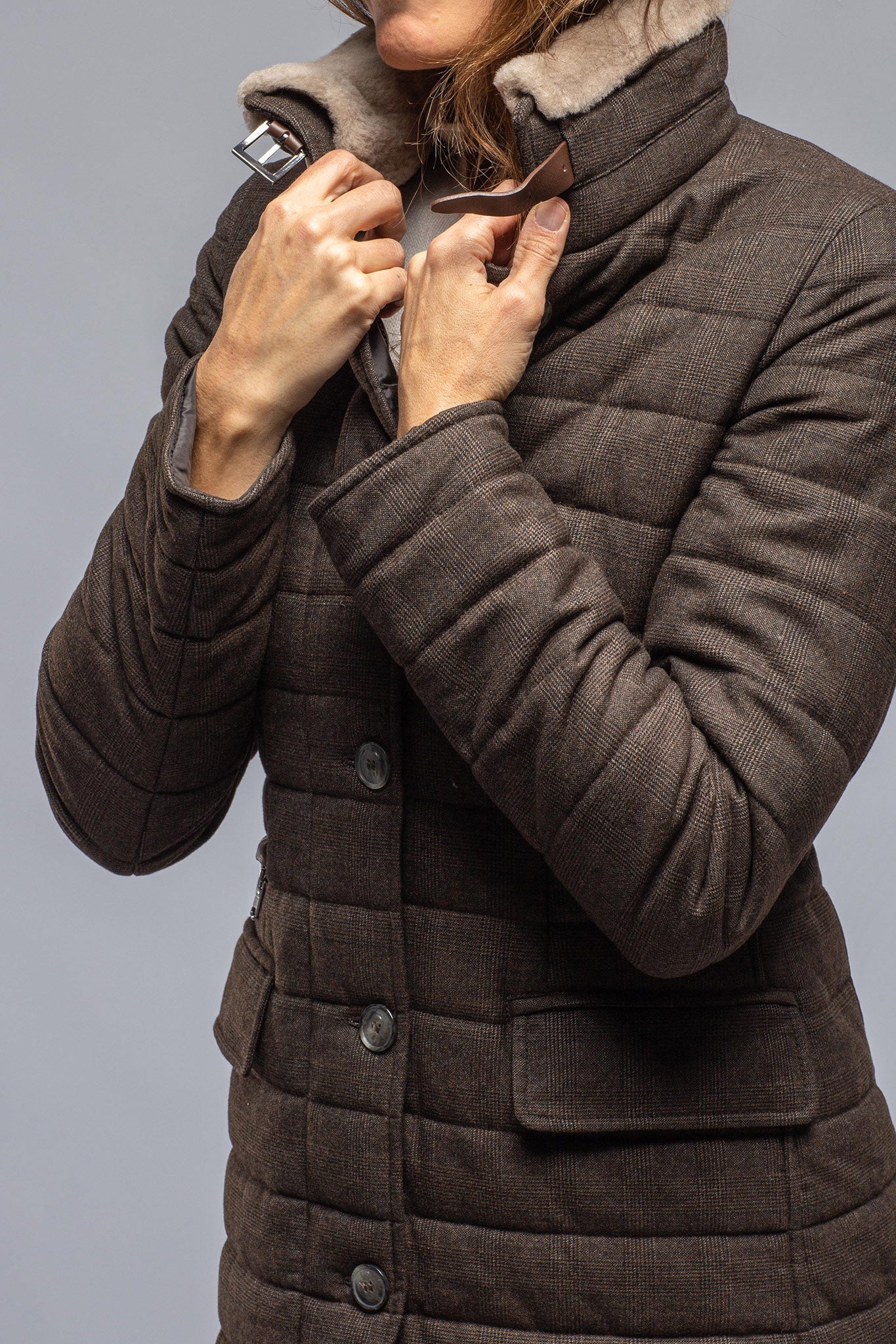 Tailored Après Jacket In Brown | Warehouse - Ladies - Outerwear - Cloth | Gimo's
