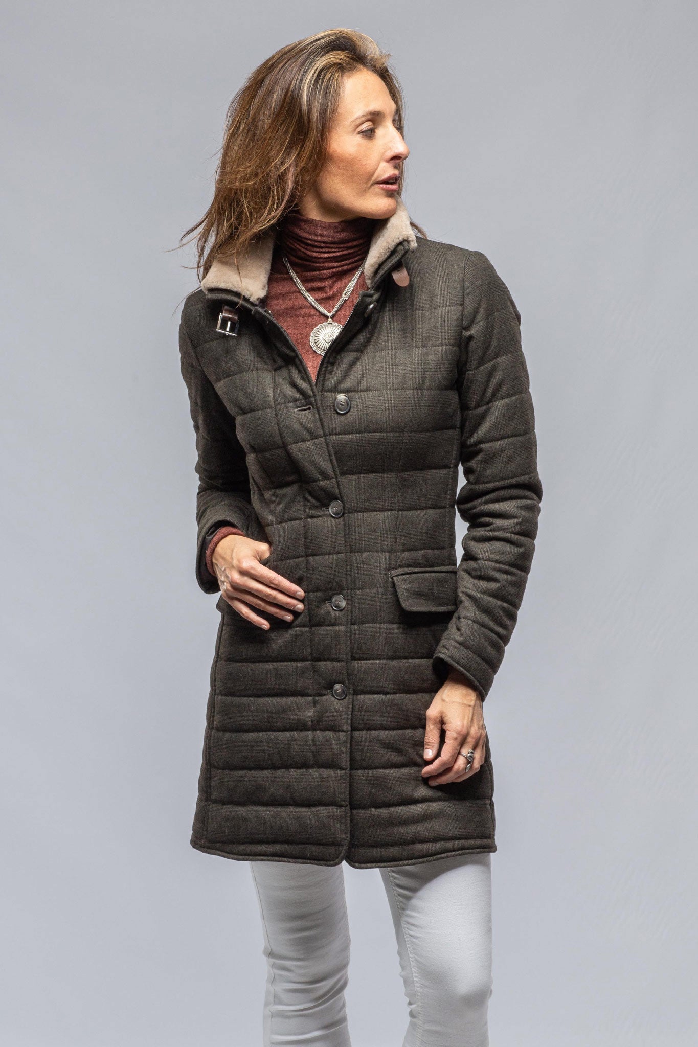 Tailored Après Jacket In Green | Warehouse - Ladies - Outerwear - Cloth | Gimo's