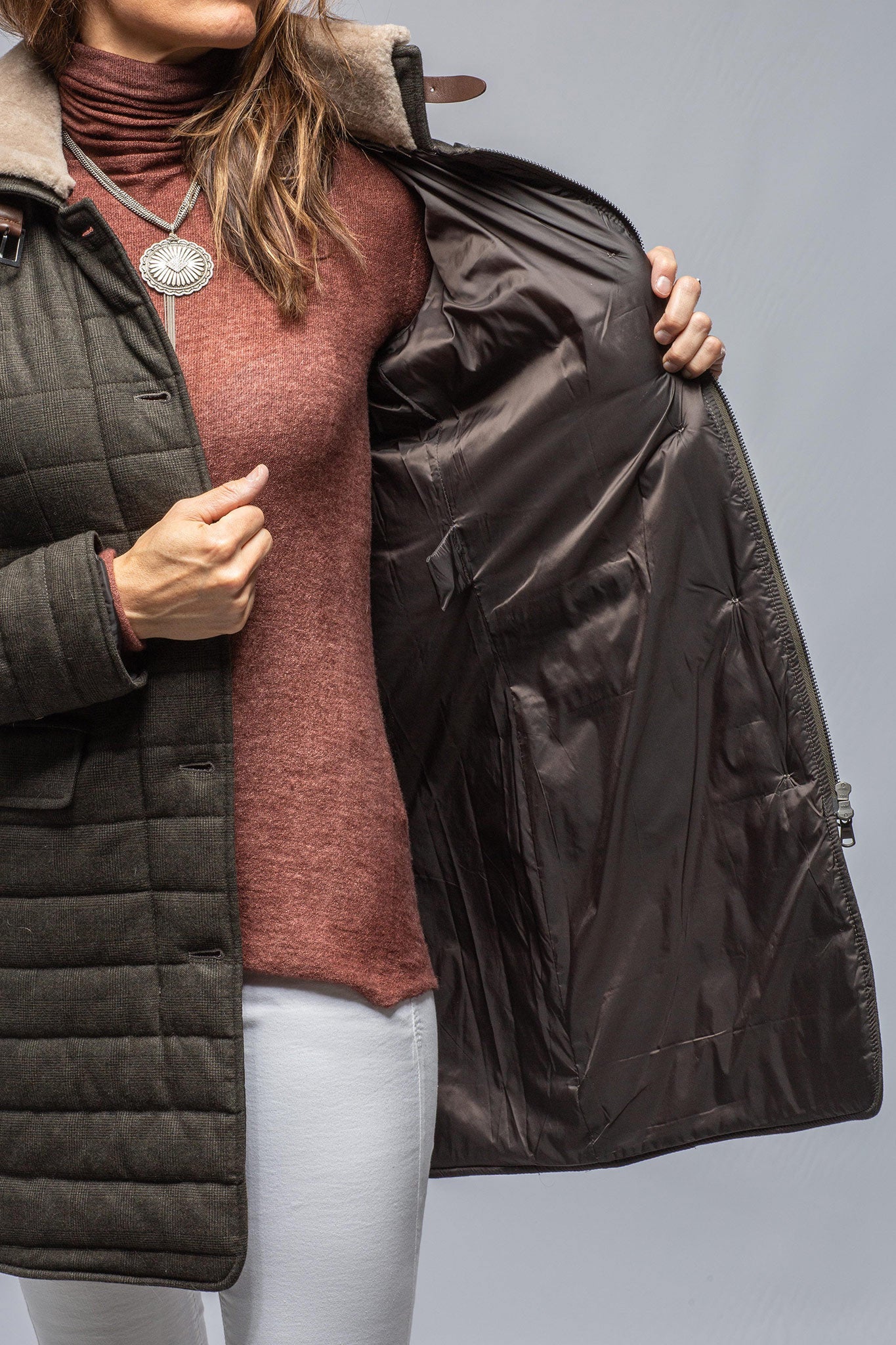 Tailored Après Jacket In Green | Warehouse - Ladies - Outerwear - Cloth | Gimo's