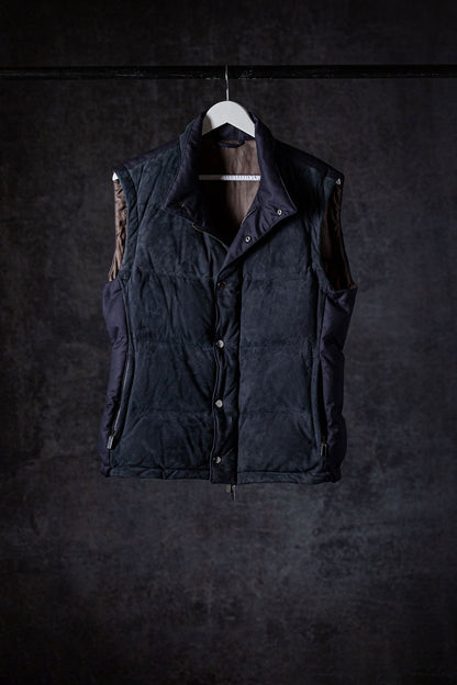 Gimo's | Two Arrows Vest in Navy | Mens - Outerwear - Leather 