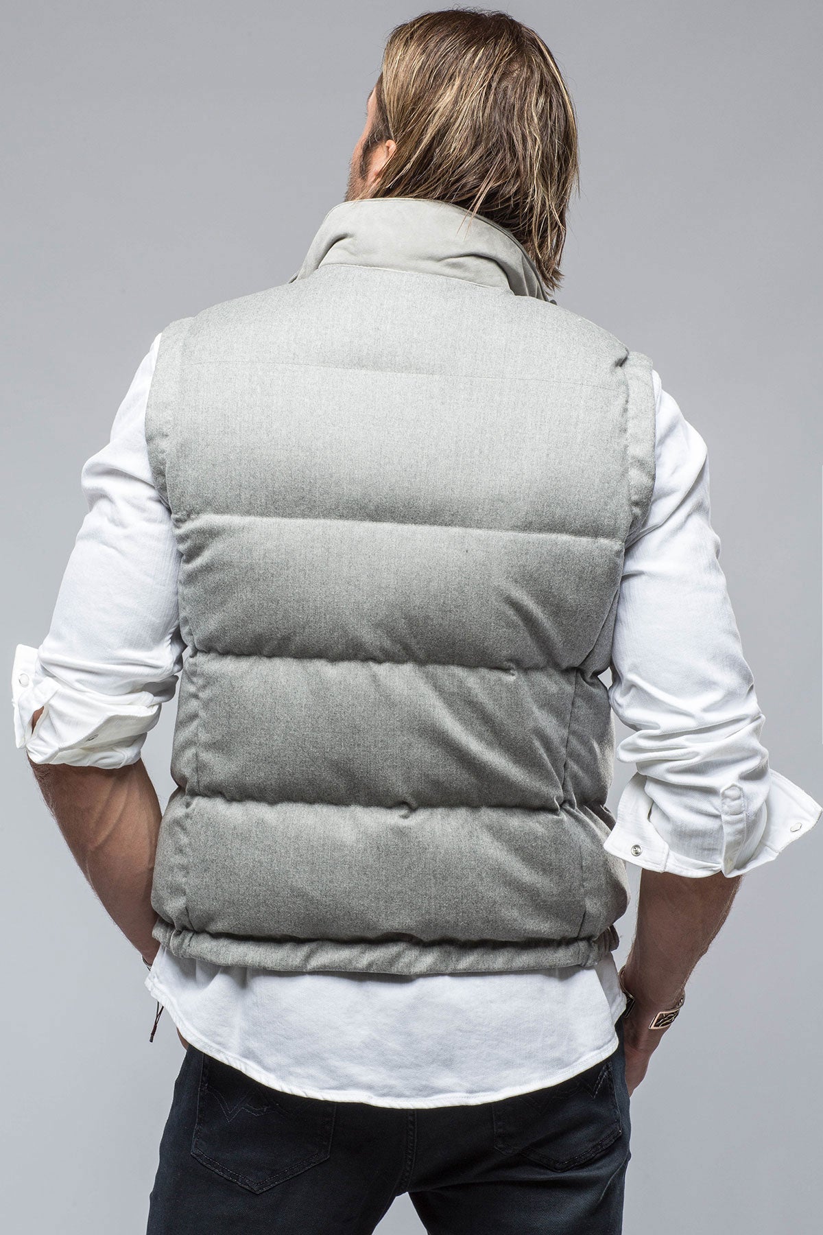 Gimo's Two Arrows Vest in Steel Mens - Outerwear - Leather