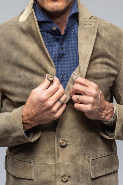 Ryan Suede Jacket in Old Grey | Mens - Outerwear - Leather | Meindl