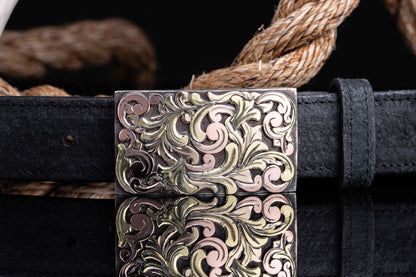 Tyson Swirl Multi 14K Buckle | Belts And Buckles - Trophy | American Buckle Collection