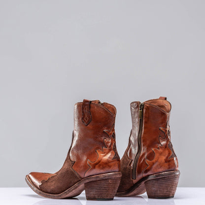 Coco Short Boot In Dusty Rose - AXEL'S