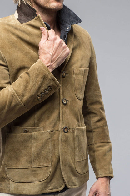 Ronny Suede Blazer in Farn - AXEL'S