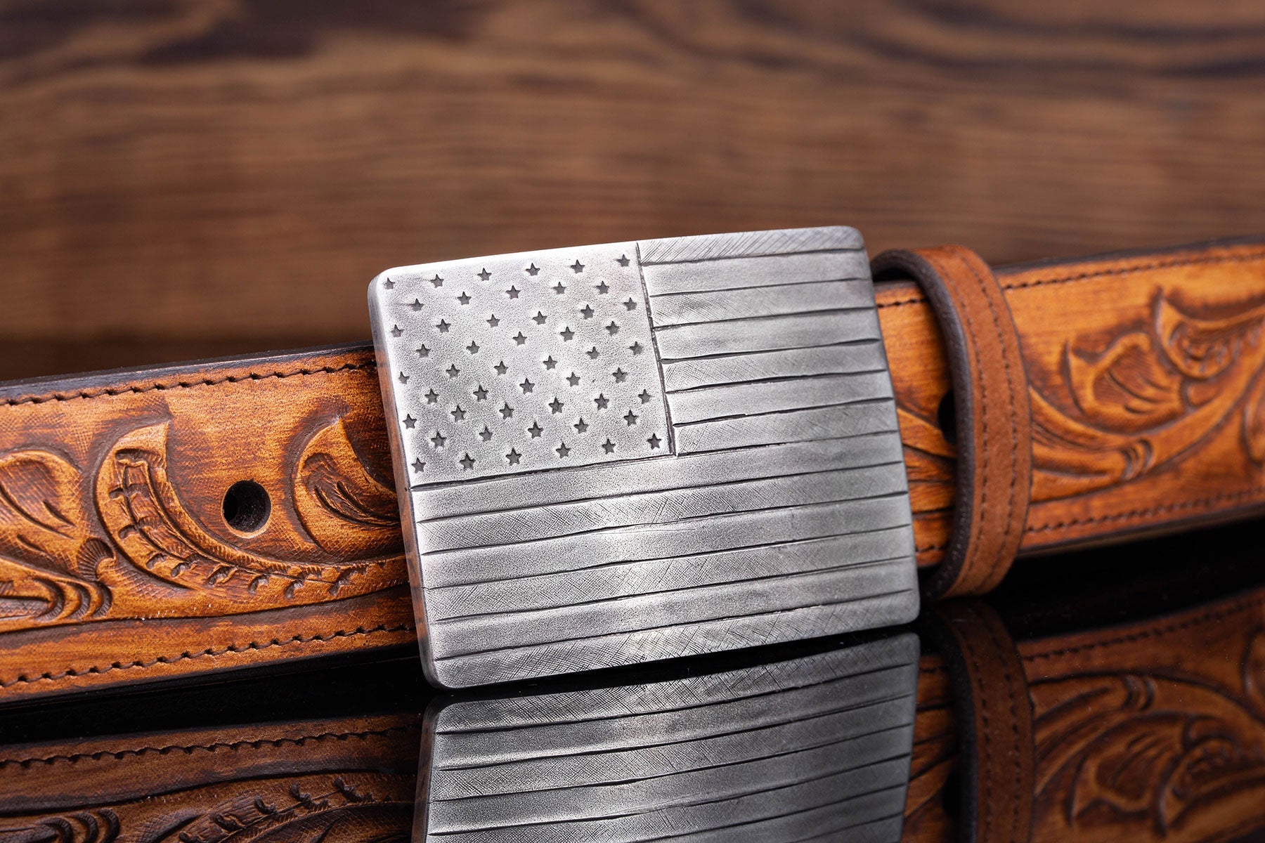 Mason US Flag Trophy Buckle | Belts And Buckles - Trophy | American Buckle Collection