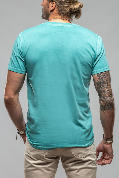 Mendocino Cotton SS Henley in Mint | Mens - Shirts - T-Shirts | Georg Roth