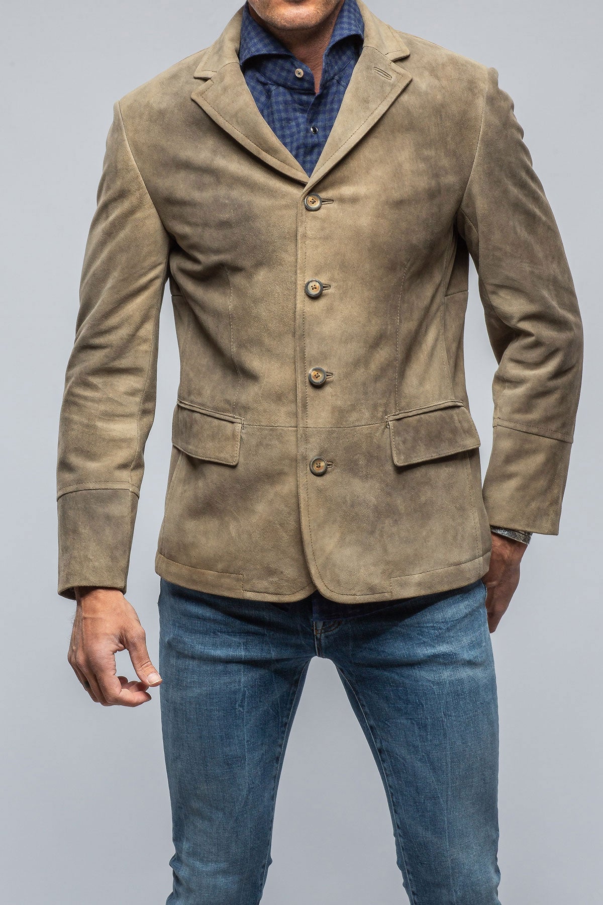 Ryan Suede Jacket in Old Grey | Mens - Outerwear - Leather | Meindl