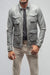 Welgos Leather Jacket in Grey