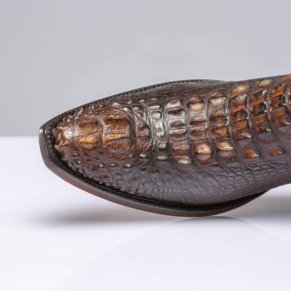 3 Piece Hornback Alligator In Antique Congnac - AXEL'S