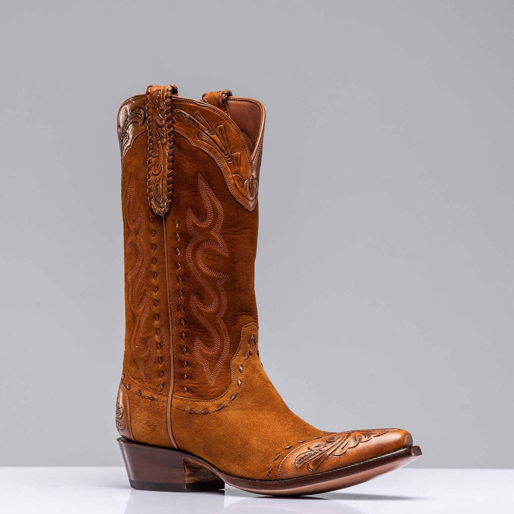 Stallion Boots Buckskin Suede Boots Mens - Cowboy Boots