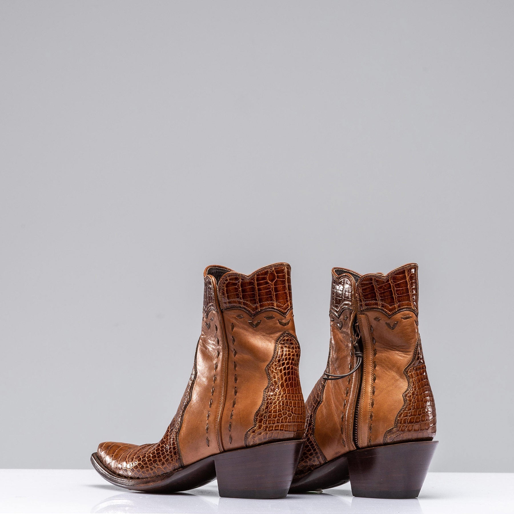 Stallion Boots Carmel Crocodile Gallegos Zorro Ladies - Cowboy Boots