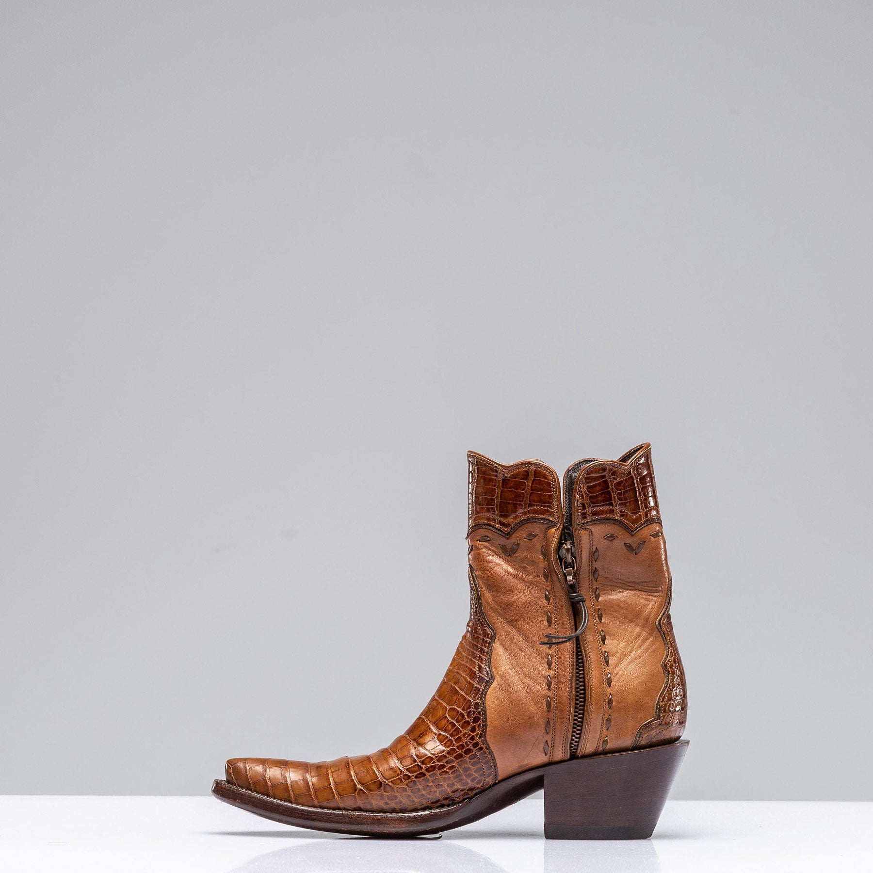 Stallion Boots Carmel Crocodile Gallegos Zorro Ladies - Cowboy Boots