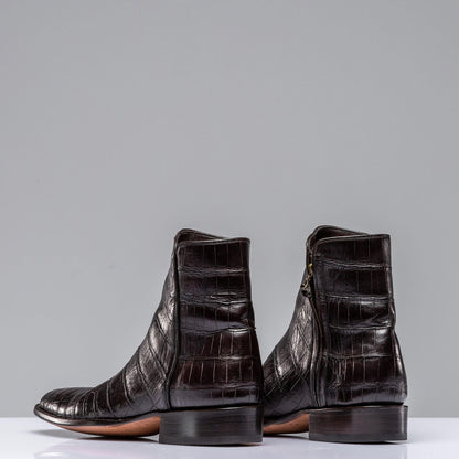 Stallion Boots Chocolate Crocodile Chelsea Boots Mens - Cowboy Boots