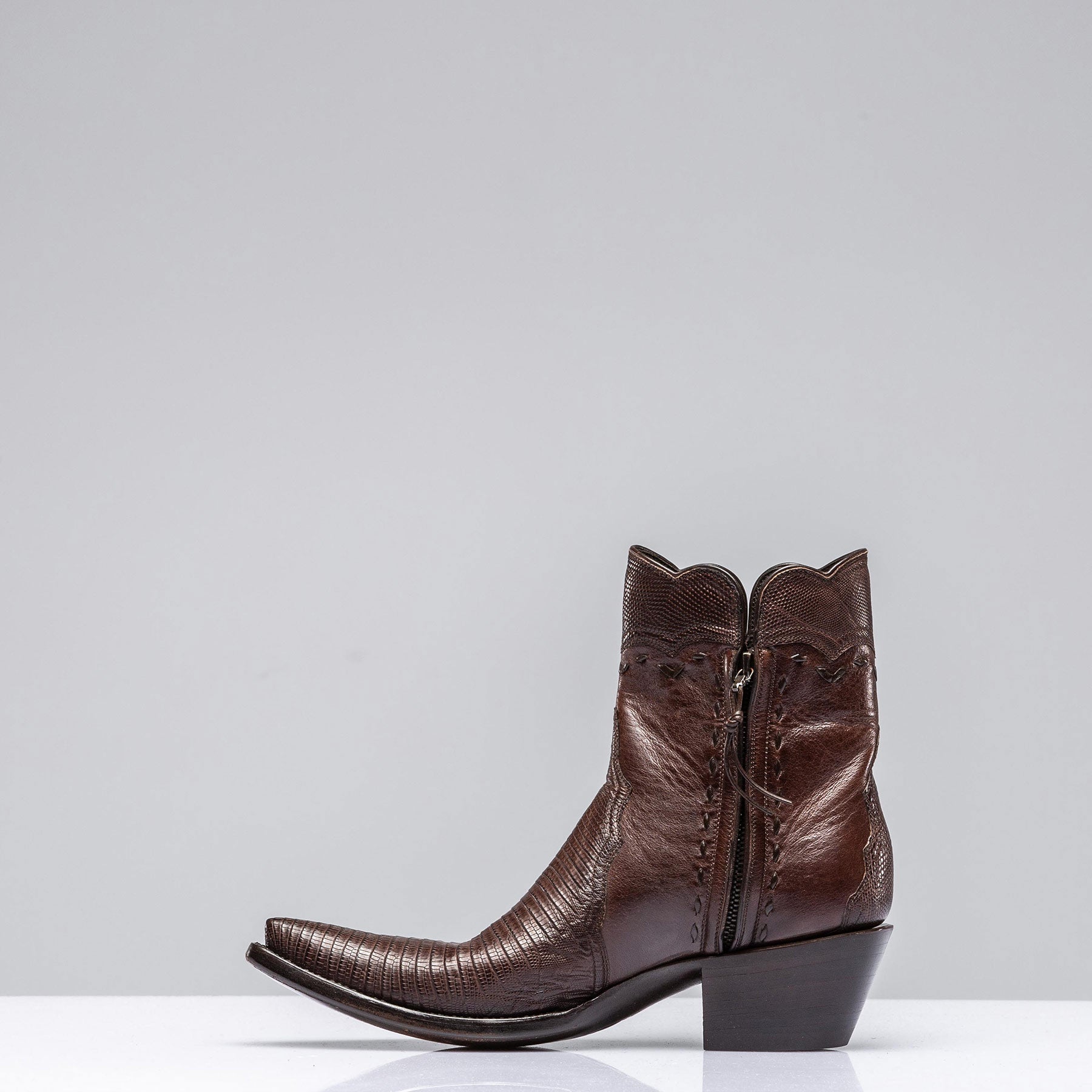 Stallion Boots Chocolate Lizard Gallegos Zorro Ladies - Cowboy Boots