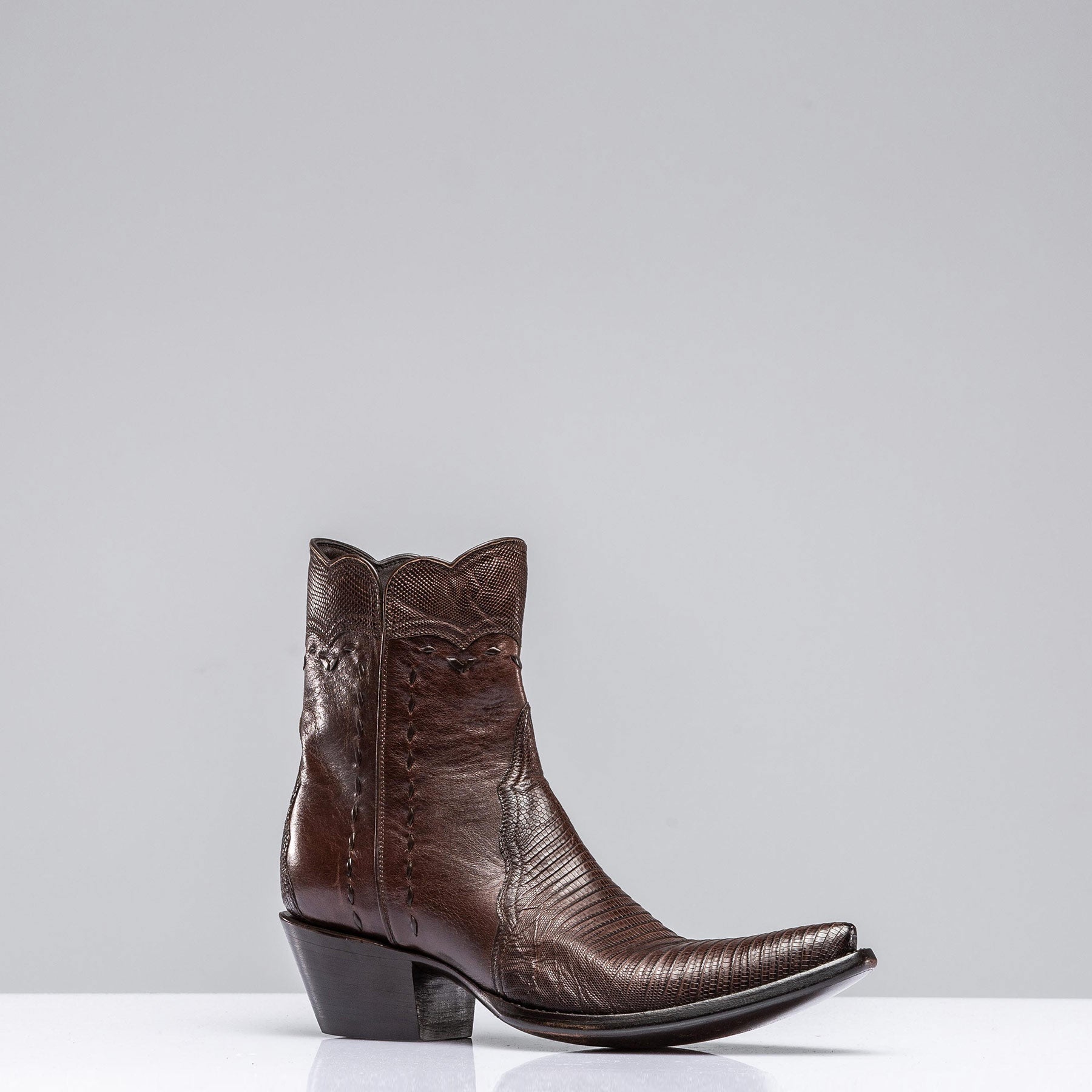 Stallion Boots Chocolate Lizard Gallegos Zorro Ladies - Cowboy Boots