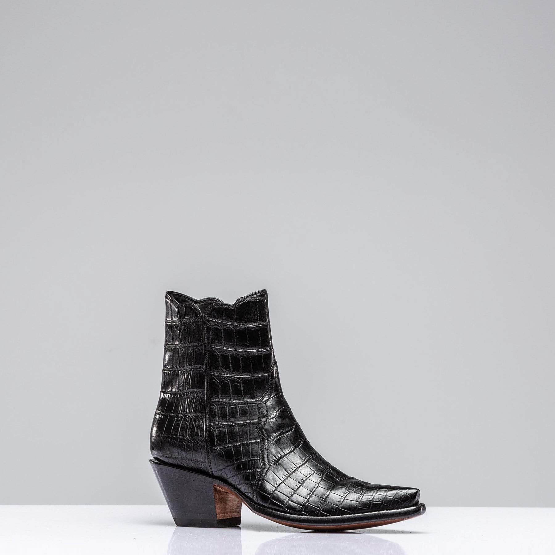 Stallion Boots Crocodile Zorro In Black | Ladies - Cowboy Boots