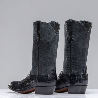 Stallion Boots Cruz Western Navy Boot Mens - Cowboy Boots