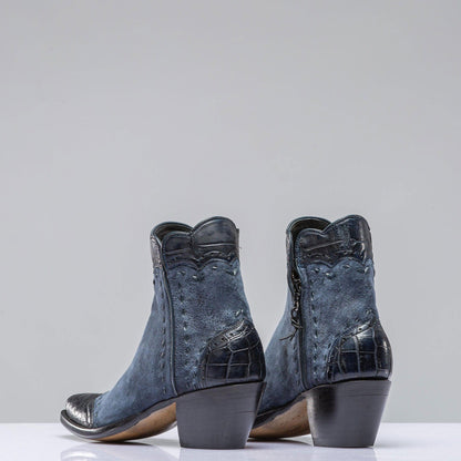 Jenna Zorro In Navy Break Suede - AXEL'S