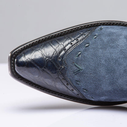 Jenna Zorro In Navy Break Suede - AXEL'S