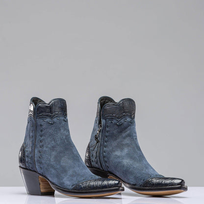 Jenna Zorro In Navy Break Suede - AXEL'S