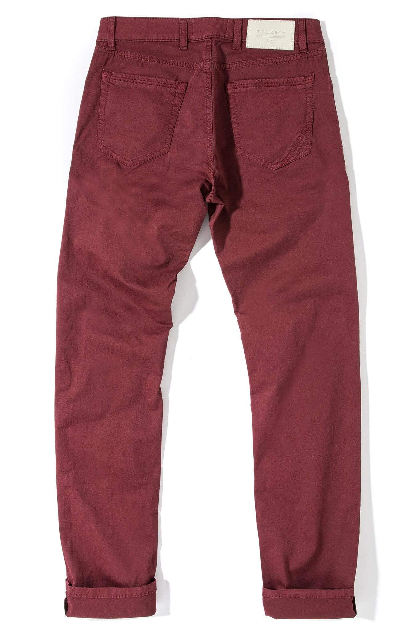 Teleria Zed Fowler Ultralight Performance Pant In Bordeaux Mens - Pants - 5 Pocket