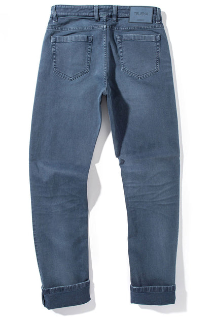 Teleria Zed Jackson 5-Pocket Cotton Twill In Blu Oxford Mens - Pants - 5 Pocket