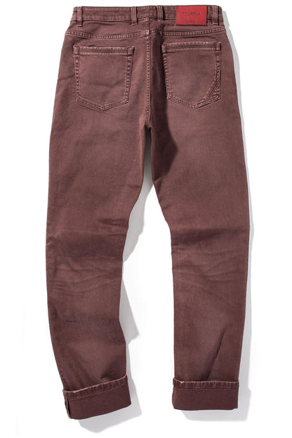 Teleria Zed Jackson Slim Cotton Twill In Mosto Mens - Pants - 5 Pocket