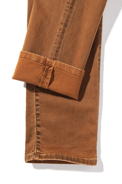 Teleria Zed Jackson Slim Cotton Twill In Ruggine Mens - Pants - 5 Pocket