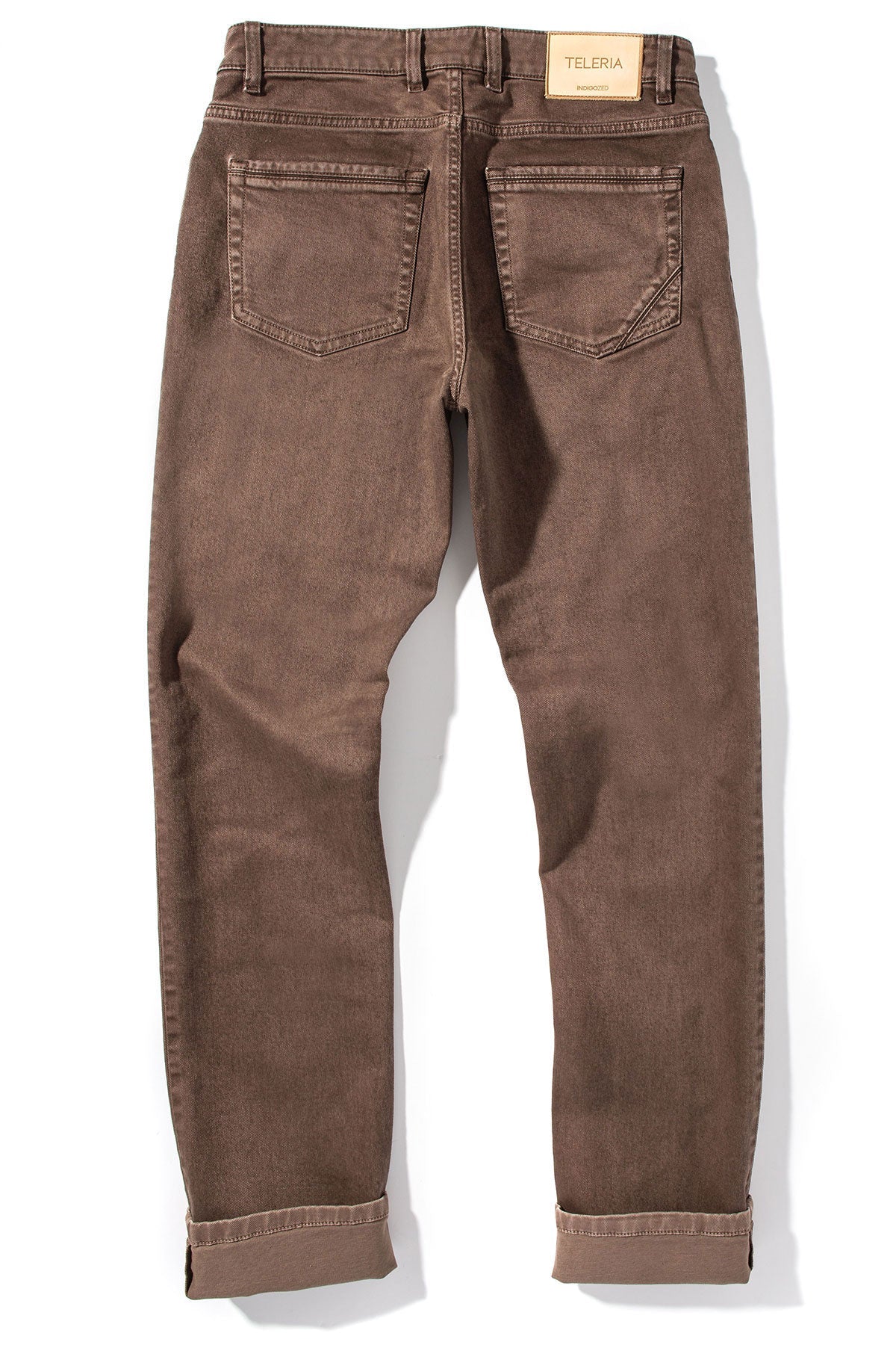 Teleria Zed Jackson Slim Cotton Twill In Tortora Mens - Pants - 5 Pocket