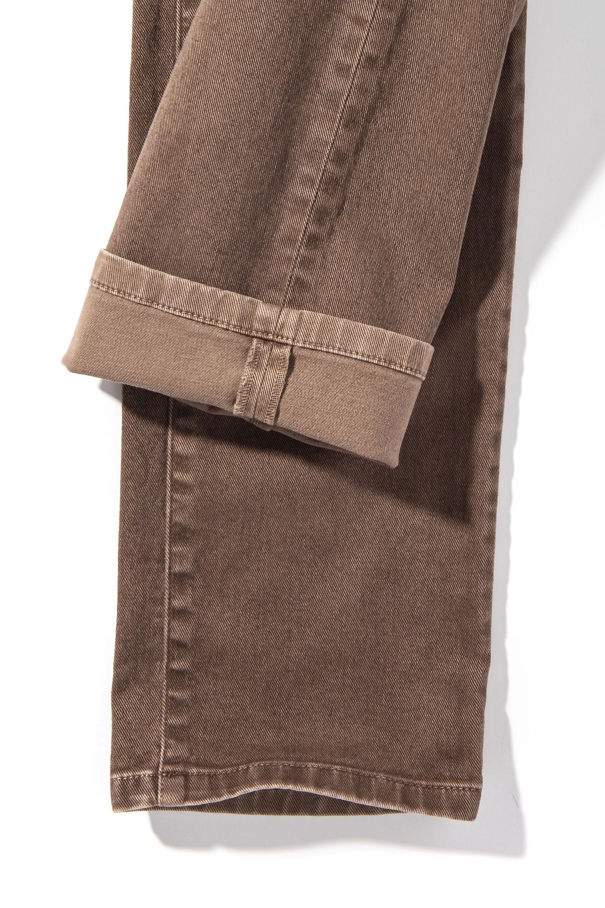 Teleria Zed Jackson Slim Cotton Twill In Tortora Mens - Pants - 5 Pocket