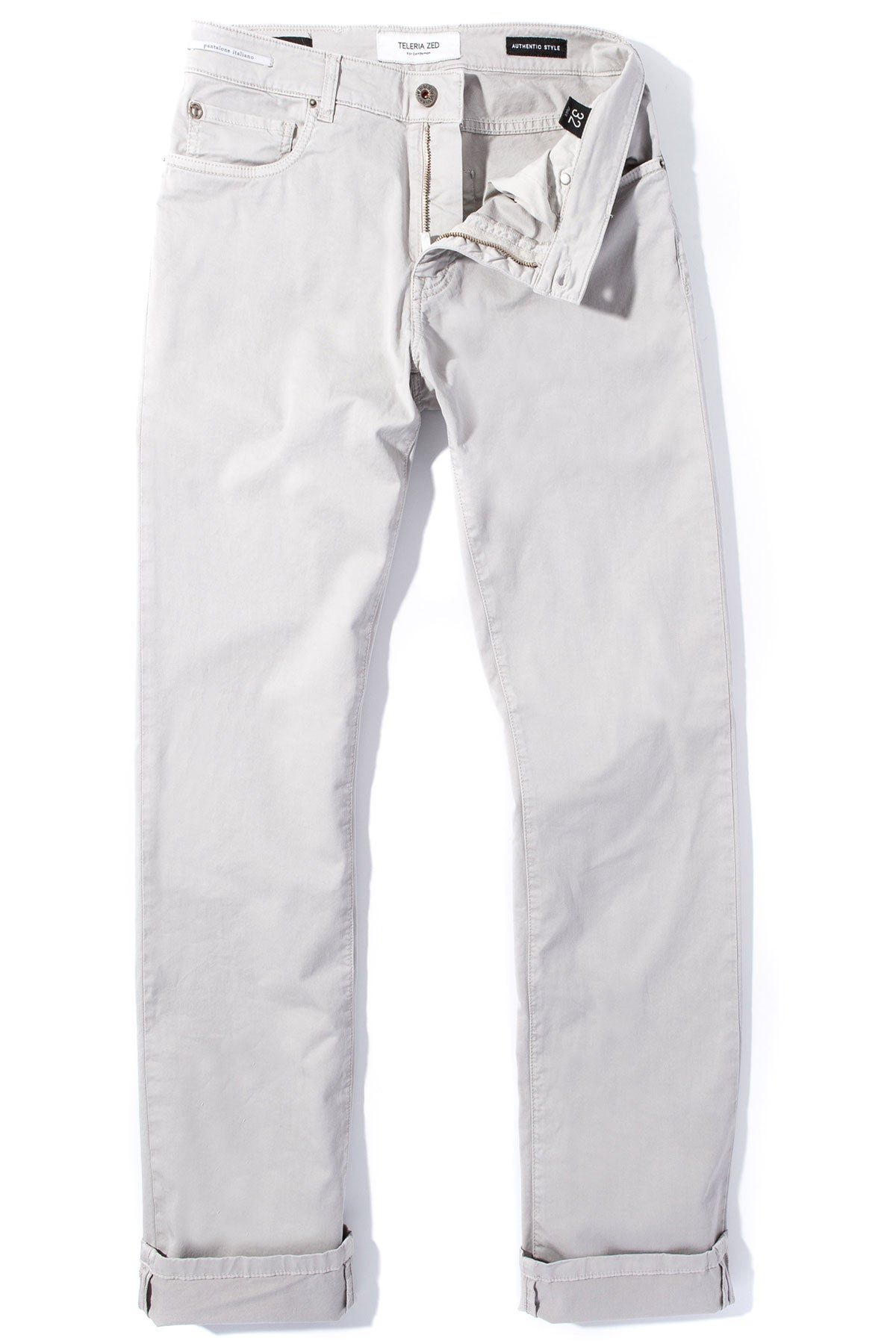 Teleria Zed Summit 5-Pocket Cotton Twill In Sasso Mens - Pants - 5 Pocket