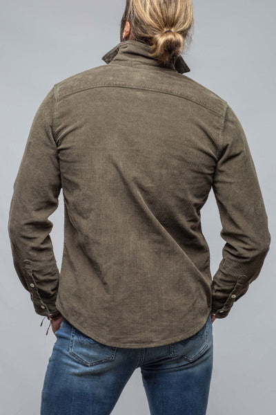 Brooks Corduroy Snap Shirt In Army - AXEL'S