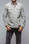 Brooks Corduroy Snap Shirt In Cenere - AXEL'S