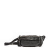 Alex Leather Front Zip Pack In Nero - AXEL'S